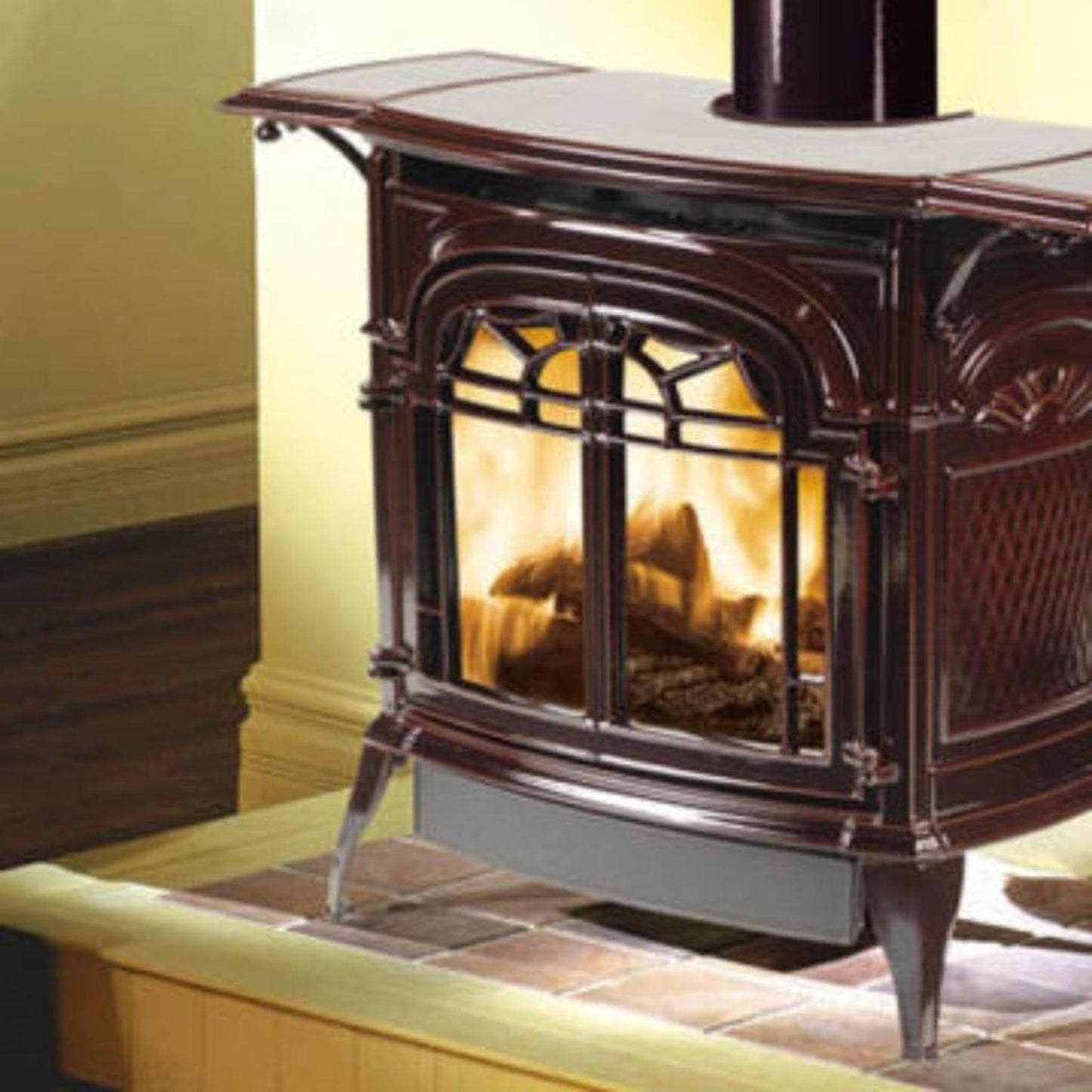 Vermont Castings Stardance 25" Majolica Brown Direct Vent Propane Gas Stove