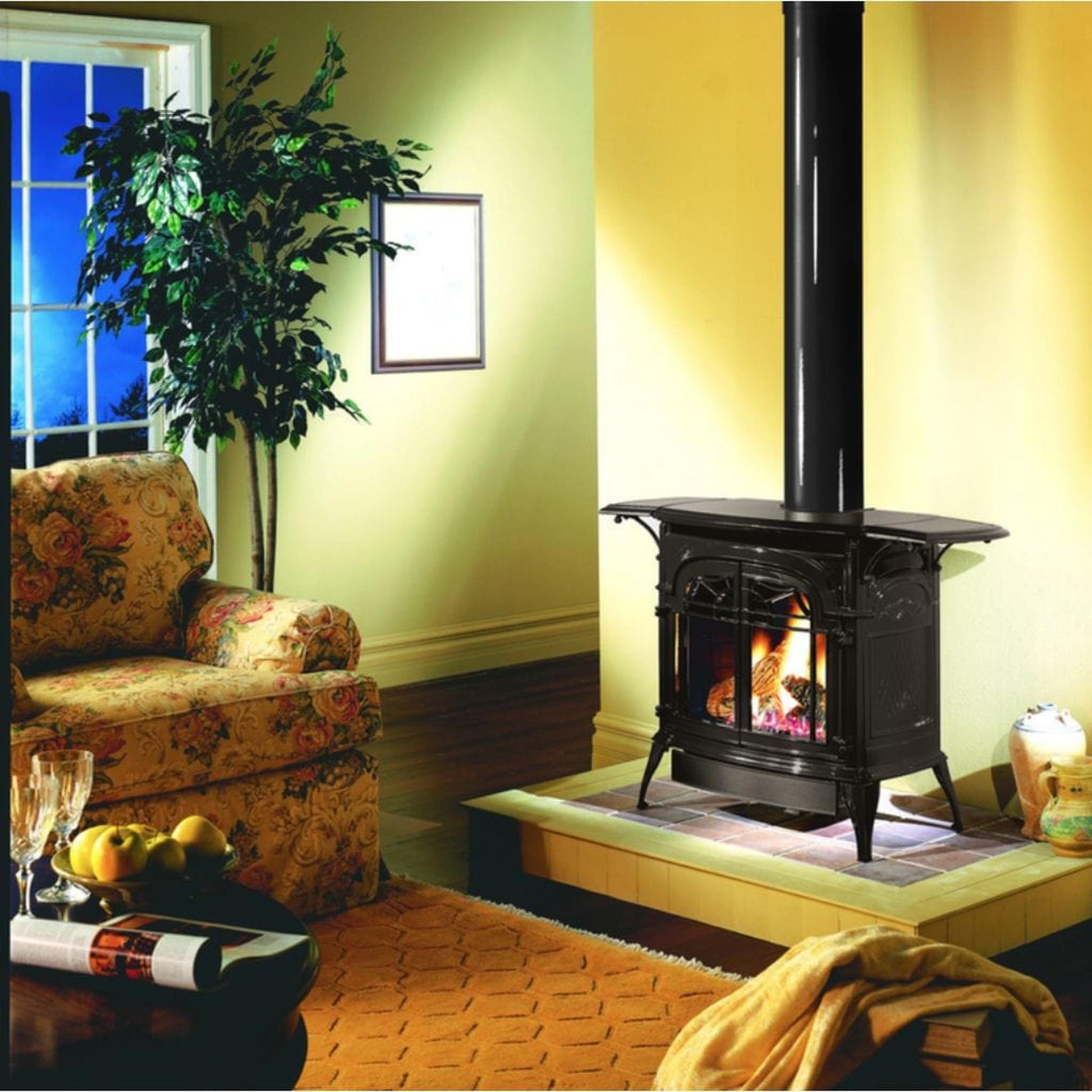 Vermont Castings Stardance 25" Majolica Brown Direct Vent Propane Gas Stove