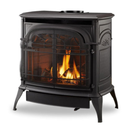 Vermont Castings Stardance 25" Majolica Brown Direct Vent Propane Gas Stove With IntelliFire Touch Ignition System