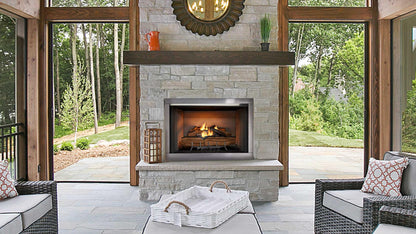 Majestic Vesper 42" Traditional Outdoor Vent Free Gas Fireplace With Traditional Stacked Refractory