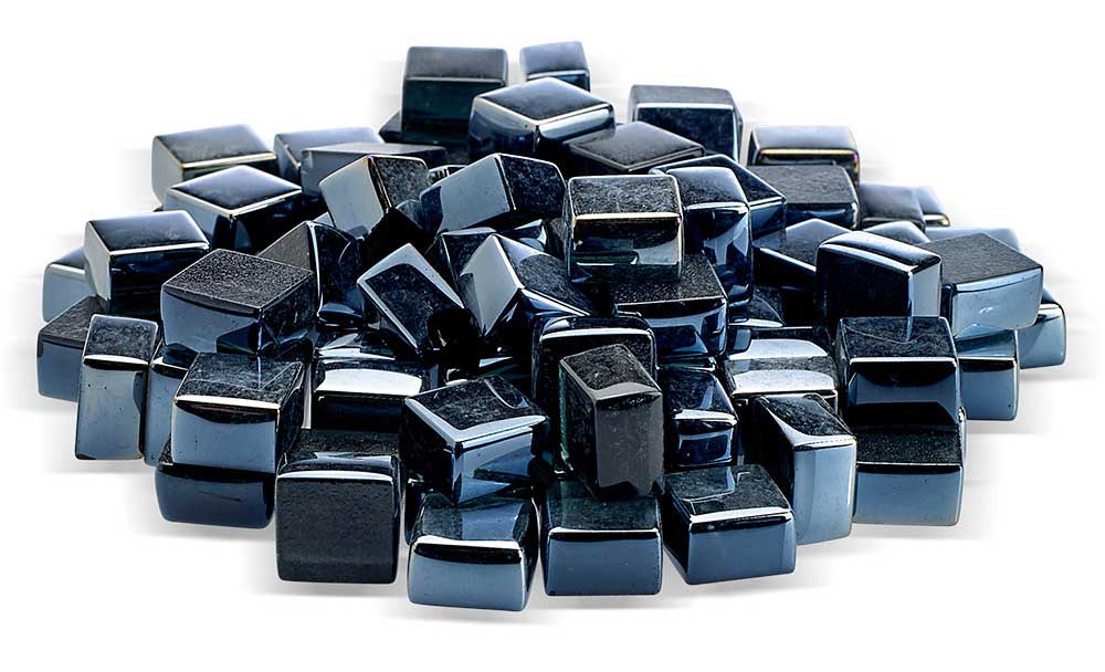 Warming Trends 1/2" Black Luster Fire Glass Cubes (90lb)