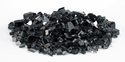 Warming Trends 1/2" Black Reflective Fire Glass (210lb)