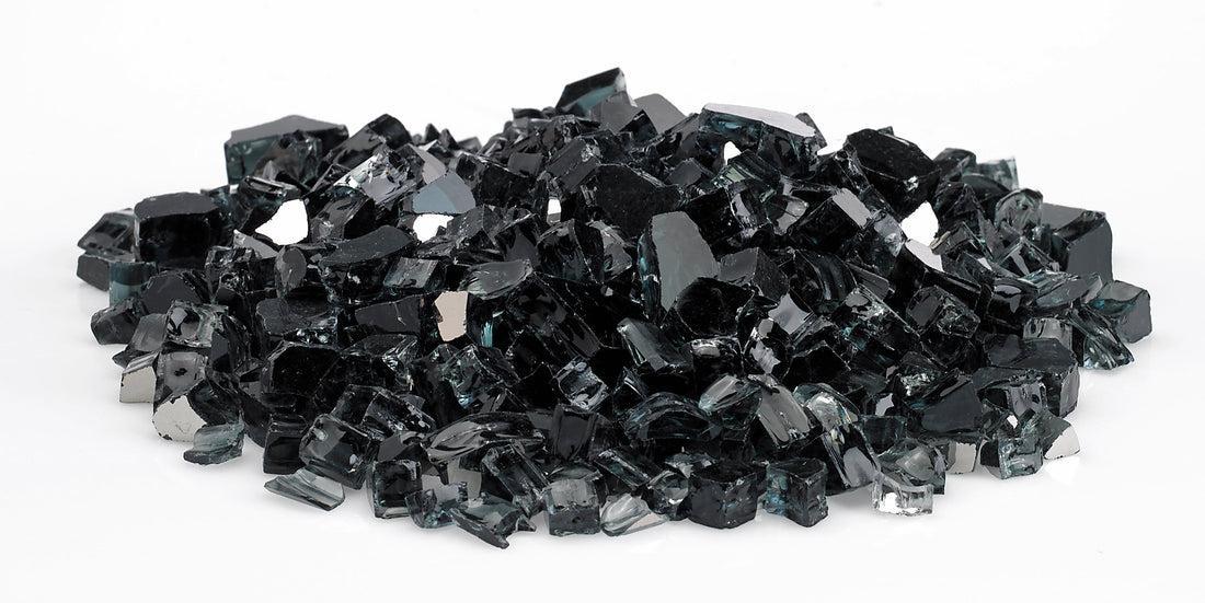 Warming Trends 1/2" Black Reflective Fire Glass (80lb)
