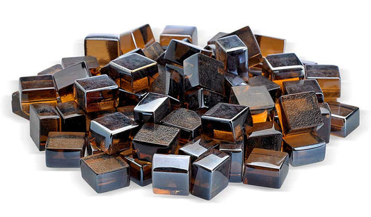 Warming Trends 1/2" Copper Luster Fire Glass Cubes (60lb)