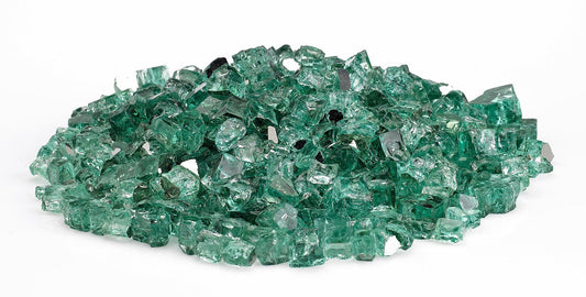 Warming Trends 1/2" Evergreen Reflective Fire Glass (120lb)