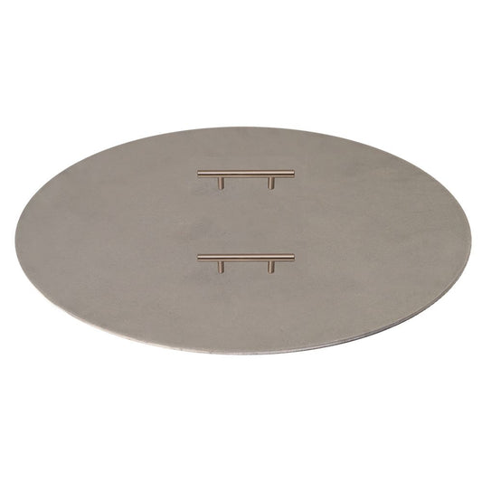 Warming Trends 44" - 50" Circular Range Brushed Aluminum Fire Pit Cover With 2 Handles