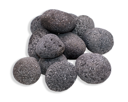 Warming Trends 1" to 2" Gray/Black Rolled Lava Rock (1 Bag)