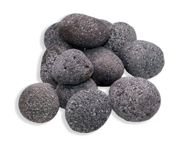 Warming Trends 1" to 2" Gray/Black Rolled Lava Rock (4 Bags)