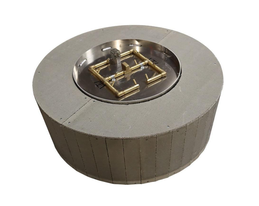 Warming Trends 72" Circular Ready-To-Finish Kit With U360 Crossfire Brass Burner