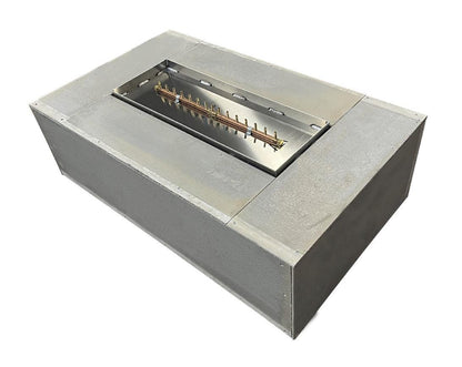Warming Trends 72" Rectangular Ready-To-Finish Kit With UL210 Linear Crossfire Brass Burner