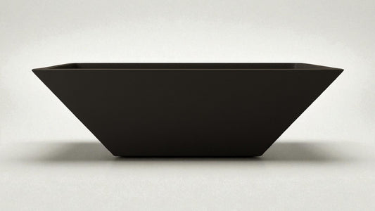 Warming Trends AON 31" Black Finish Glass Fiber Reinforced Concrete Square Ember Medium Wok With U100 Crossfire Brass Burner and 24" Square Plate