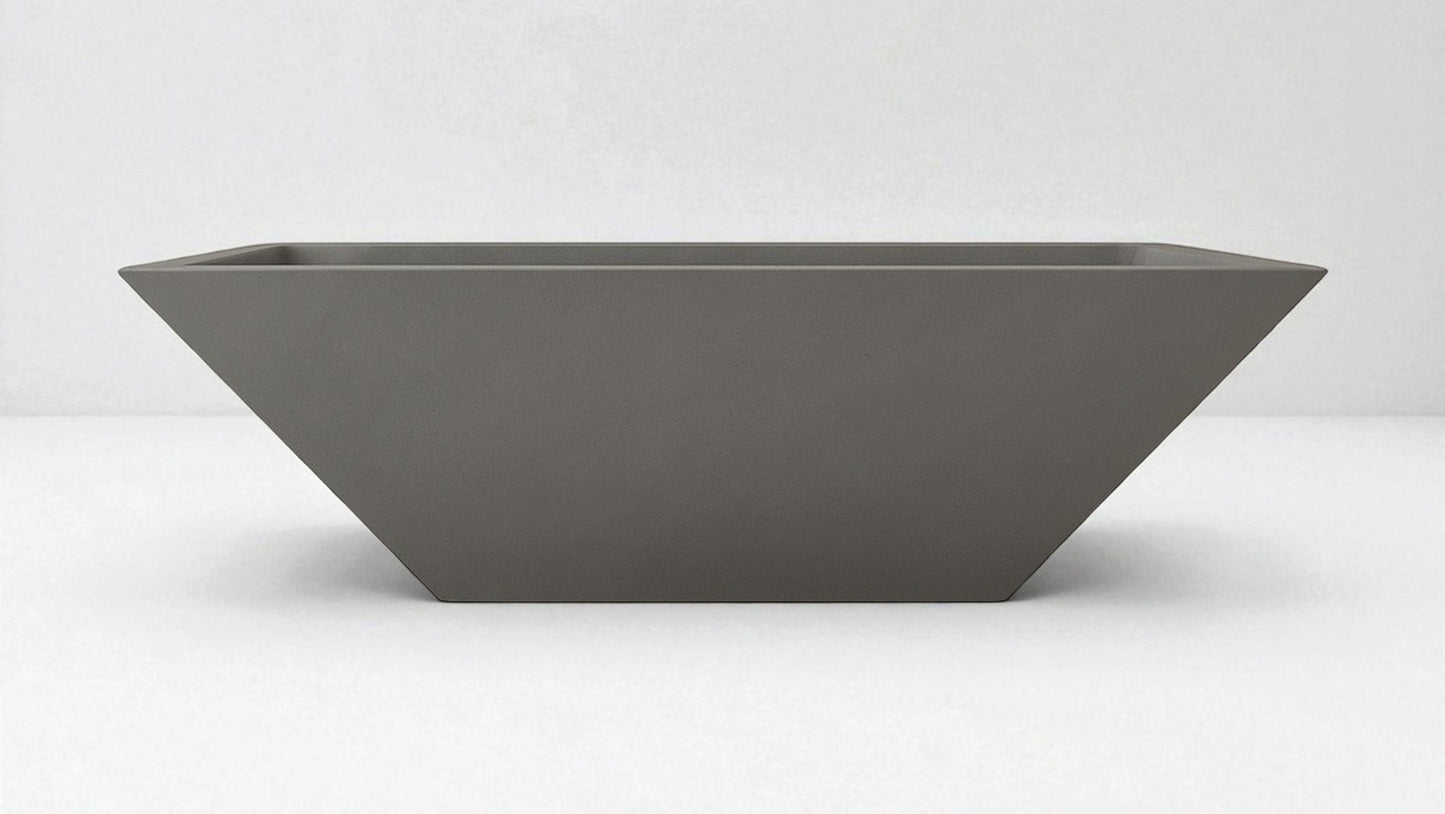 Warming Trends AON 31" Charcoal Finish Glass Fiber Reinforced Concrete Square Ember Medium Wok With U100 Crossfire Brass Burner and 24" Square Plate