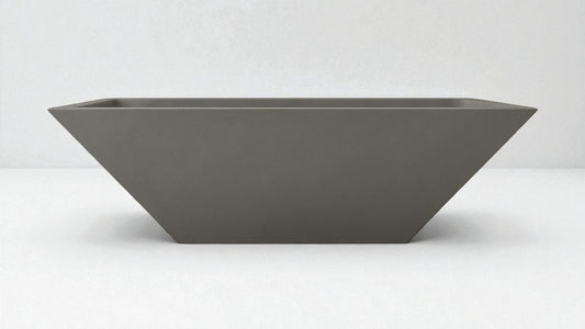 Warming Trends AON 31" Charcoal Finish Glass Fiber Reinforced Concrete Square Ember Medium Wok With U100 Crossfire Brass Burner and 24" Square Plate