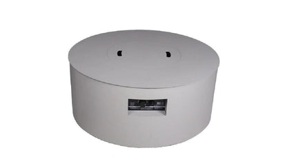 Warming Trends AON 36" Sand Pebble Powder-Coated Steel Circular Liquid Propane Fire Table With Push Button Ignition and U100 CrossFire Brass Burner