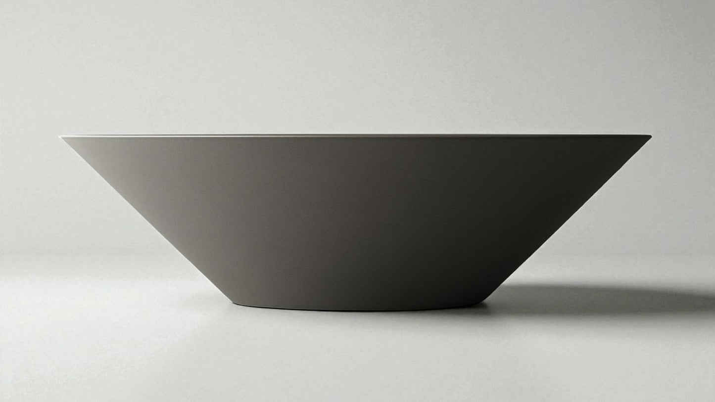 Warming Trends AON 38" Charcoal Finish Glass Fiber Reinforced Concrete Round Halo Large Wok With U140 Crossfire Brass Burner and 31" Circular Plate