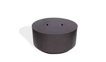 Warming Trends AON 48" Black Powder-Coated Steel Circular Natural Gas Fire Table With Platinum Ignition and U180 CrossFire Brass Burner
