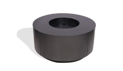 Warming Trends AON 48" Black Powder-Coated Steel Circular Natural Gas Fire Table With Platinum Ignition and U180 CrossFire Brass Burner