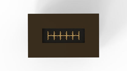 Warming Trends AON 48" Bronze Powder-Coated Steel Rectangular Liquid Propane Fire Table With Mercury Ignition and UT170 CrossFire Brass Burner