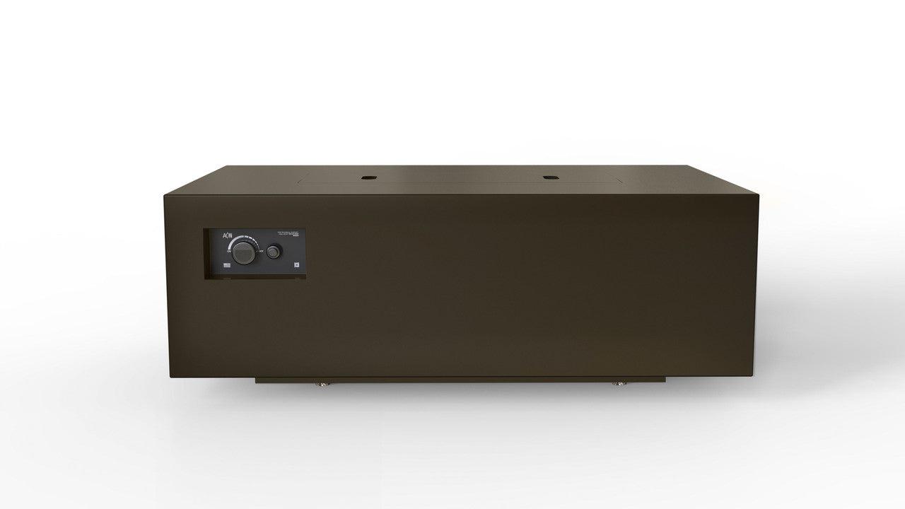 Warming Trends AON 48" Bronze Powder-Coated Steel Rectangular Natural Gas Fire Table With Mercury Ignition and UT170 CrossFire Brass Burner