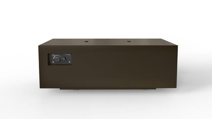 Warming Trends AON 48" Bronze Powder-Coated Steel Rectangular Natural Gas Fire Table With Mercury Ignition and UT170 CrossFire Brass Burner