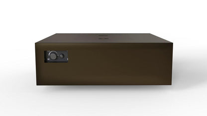 Warming Trends AON 48" Bronze Powder-Coated Steel Square Natural Gas Fire Table With Platinum Ignition and U180 CrossFire Brass Burner