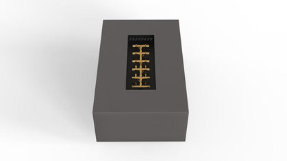 Warming Trends AON 48" Charcoal Powder-Coated Steel Rectangular Natural Gas Fire Table With Mercury Ignition and UT170 CrossFire Brass Burner