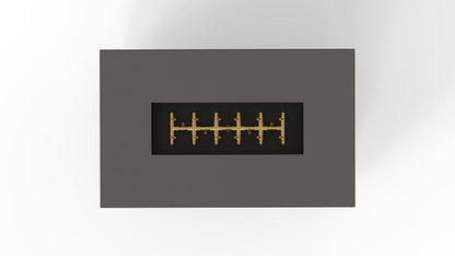Warming Trends AON 48" Charcoal Powder-Coated Steel Rectangular Natural Gas Fire Table With Push Button Ignition and UT170 CrossFire Brass Burner