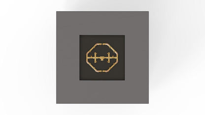 Warming Trends AON 48" Charcoal Powder-Coated Steel Square Natural Gas Fire Table With Mercury Ignition and U180 CrossFire Brass Burner
