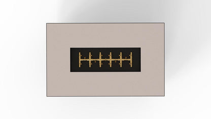 Warming Trends AON 48" Sand Pebble Powder-Coated Steel Rectangular Natural Gas Fire Table With Mercury Ignition and UT170 CrossFire Brass Burner