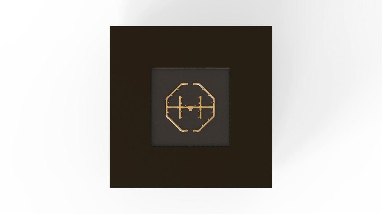 Warming Trends AON 56" Black Powder-Coated Steel Square Liquid Propane Fire Table With Platinum Ignition and U240 CrossFire Brass Burner
