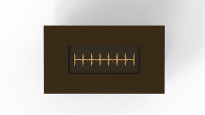 Warming Trends AON 60" Bronze Powder-Coated Steel Rectangular Liquid Propane Fire Table With Mercury Ignition and UT230 CrossFire Brass Burner