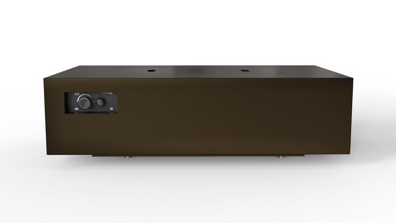 Warming Trends AON 60" Bronze Powder-Coated Steel Rectangular Natural Gas Fire Table With Push Button Ignition and UT230 CrossFire Brass Burner