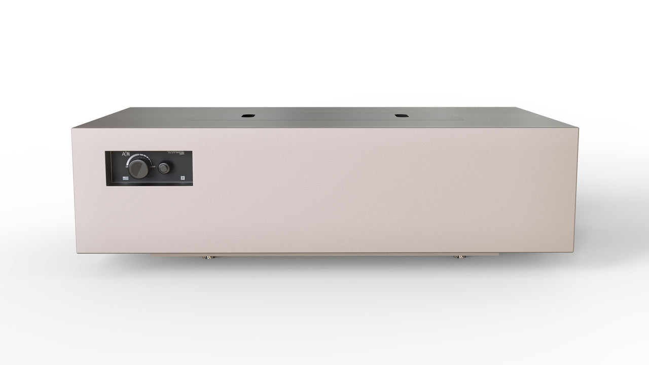 Warming Trends AON 60" Sand Pebble Powder-Coated Steel Rectangular Natural Gas Fire Table With Push Button Ignition and UT230 CrossFire Brass Burner