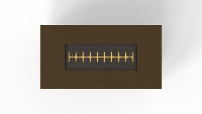 Warming Trends AON 72" Bronze Powder-Coated Steel Rectangular Liquid Propane Fire Table With Mercury Ignition and UT290 CrossFire Brass Burner