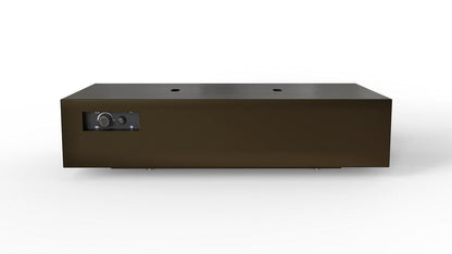 Warming Trends AON 72" Bronze Powder-Coated Steel Rectangular Natural Gas Fire Table With Push Button Ignition and UT290 CrossFire Brass Burner