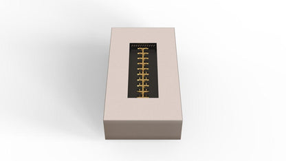Warming Trends AON 72" Sand Pebble Powder-Coated Steel Rectangular Natural Gas Fire Table With Platinum Ignition and UT290 CrossFire Brass Burner
