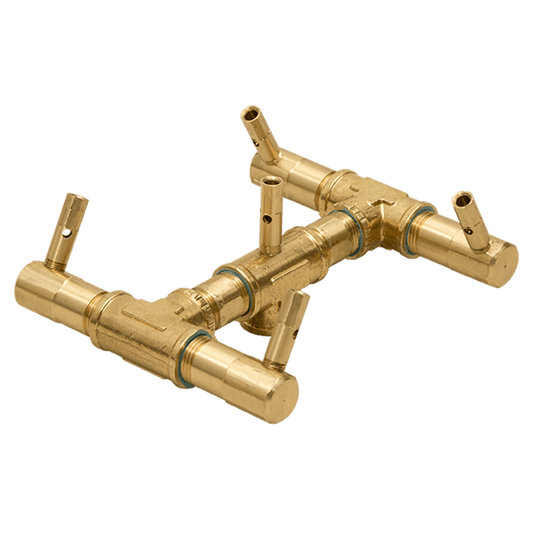 Warming Trends CFB84 Original Crossfire Brass Burner with 18" Square Plate and 3/4" Flex Line Kit