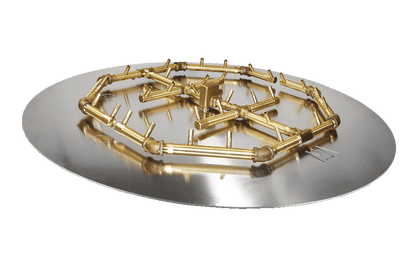 Warming Trends Octagonal CFBO320 320K BTU Natural Gas Crossfire Brass Burner With Waterstop & 36" Square Plate