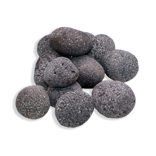 Warming Trends 1" to 2" Gray/Black Rolled Lava Rock (1 Bag)