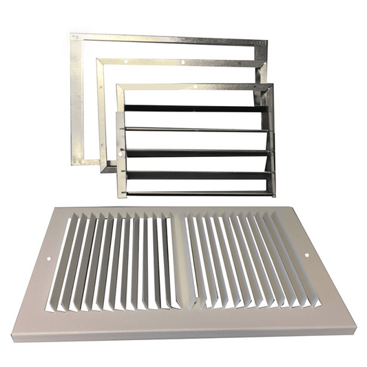 Williams Furnace Rear Outlet Register with 1” Boot and Damper for Forsaire Top Vent