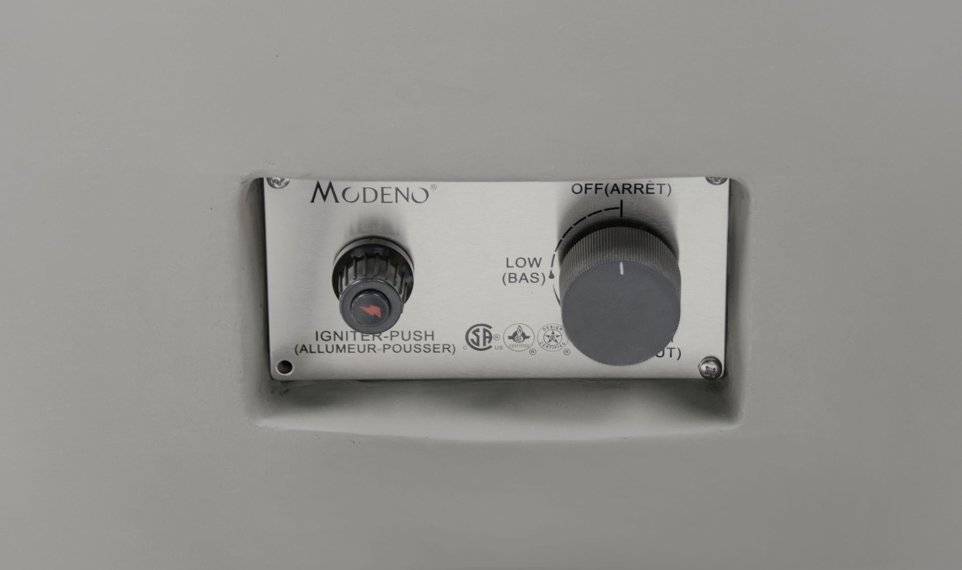 Modeno Roca 34" Gray Bowl Concrete Liquid Propane Fire Table
