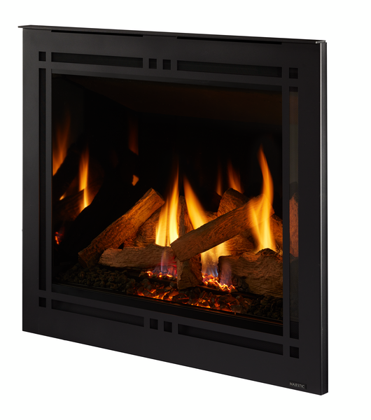 Majestic Quartz Platinum 36" Traditional Top/Rear Direct Vent Propane Gas Fireplace With IntelliFire Touch Ignition System