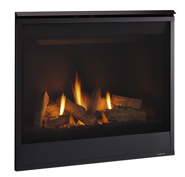 Majestic Quartz Platinum 36" Traditional Top/Rear Direct Vent Propane Gas Fireplace With IntelliFire Touch Ignition System