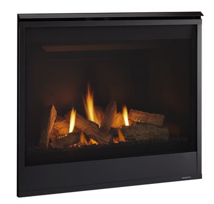 Majestic Quartz Platinum 36" Traditional Top/Rear Direct Vent Propane Gas Fireplace With IntelliFire Touch Ignition System