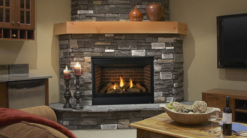 Majestic Quartz 32" Traditional Top/Rear Direct Vent Propane Gas Fireplace With IntelliFire Touch Ignition System